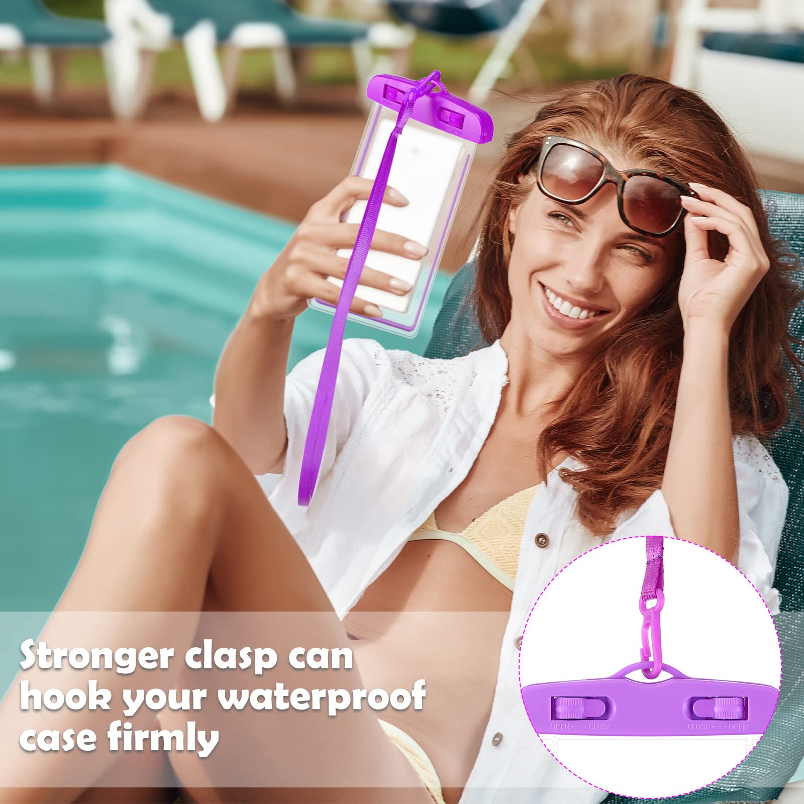 Flutesan Lot de 40 pochettes universelles transparentes étanches pour téléphone, multicolore