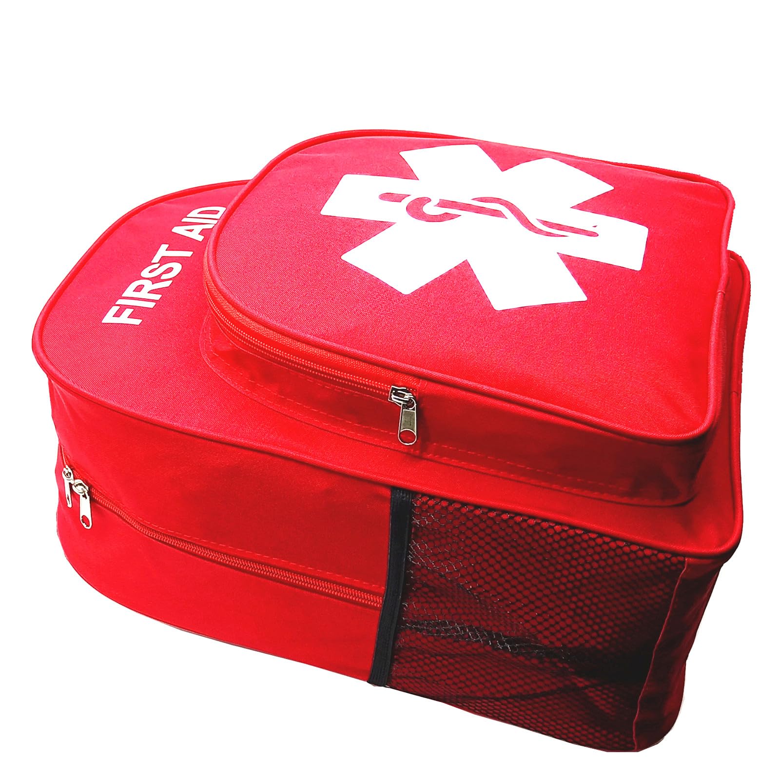 Red Emergency Bag First Aid Backpack Empty Medical First Aid Bags Treatment First Responder Trauma Bag for Hiking Outdoors Travel Camping Pet Dog Cat Daycare (Red qzwz)