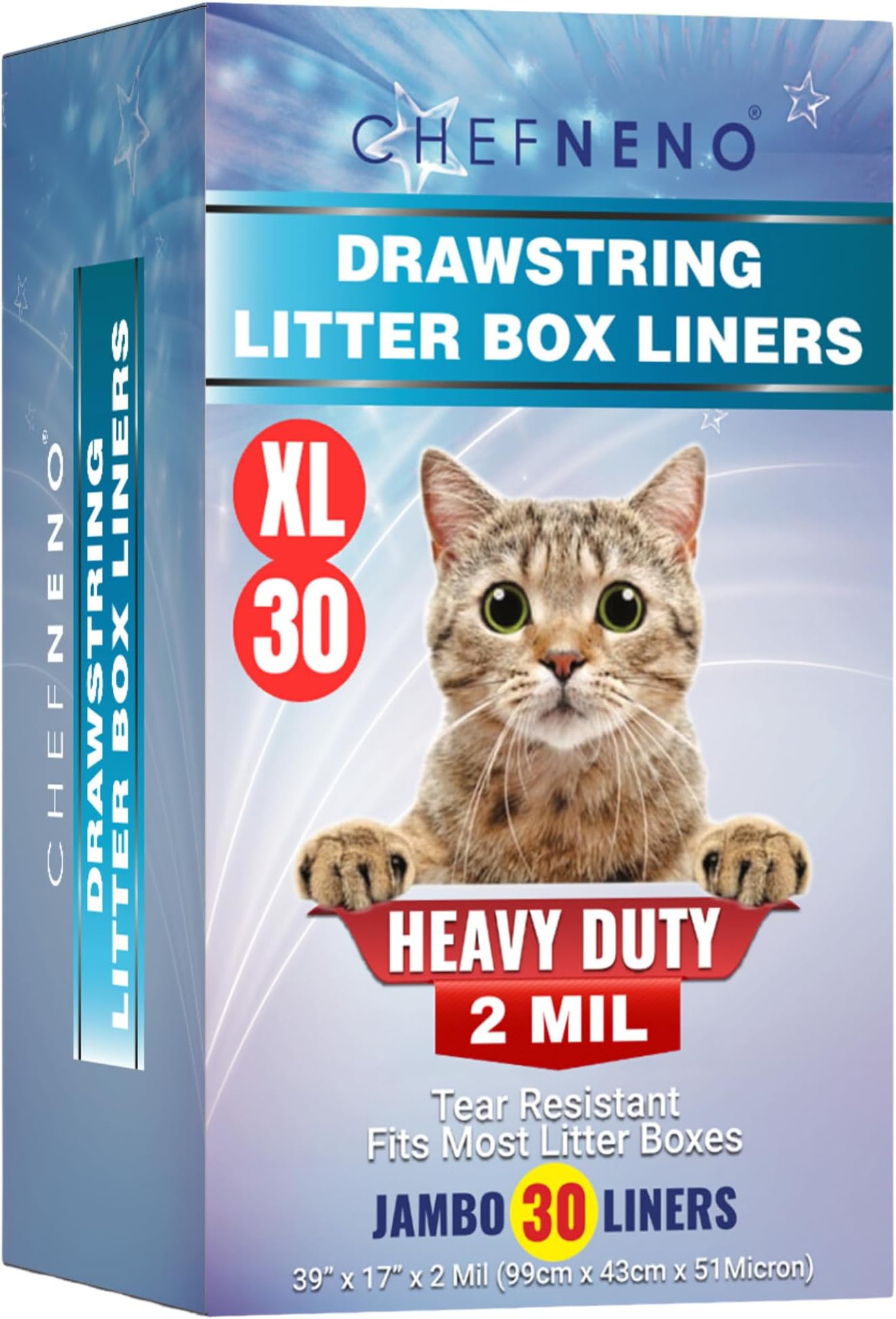 Cat's Pride Drawstring Jumbo Litter Box Liners, 15 Count