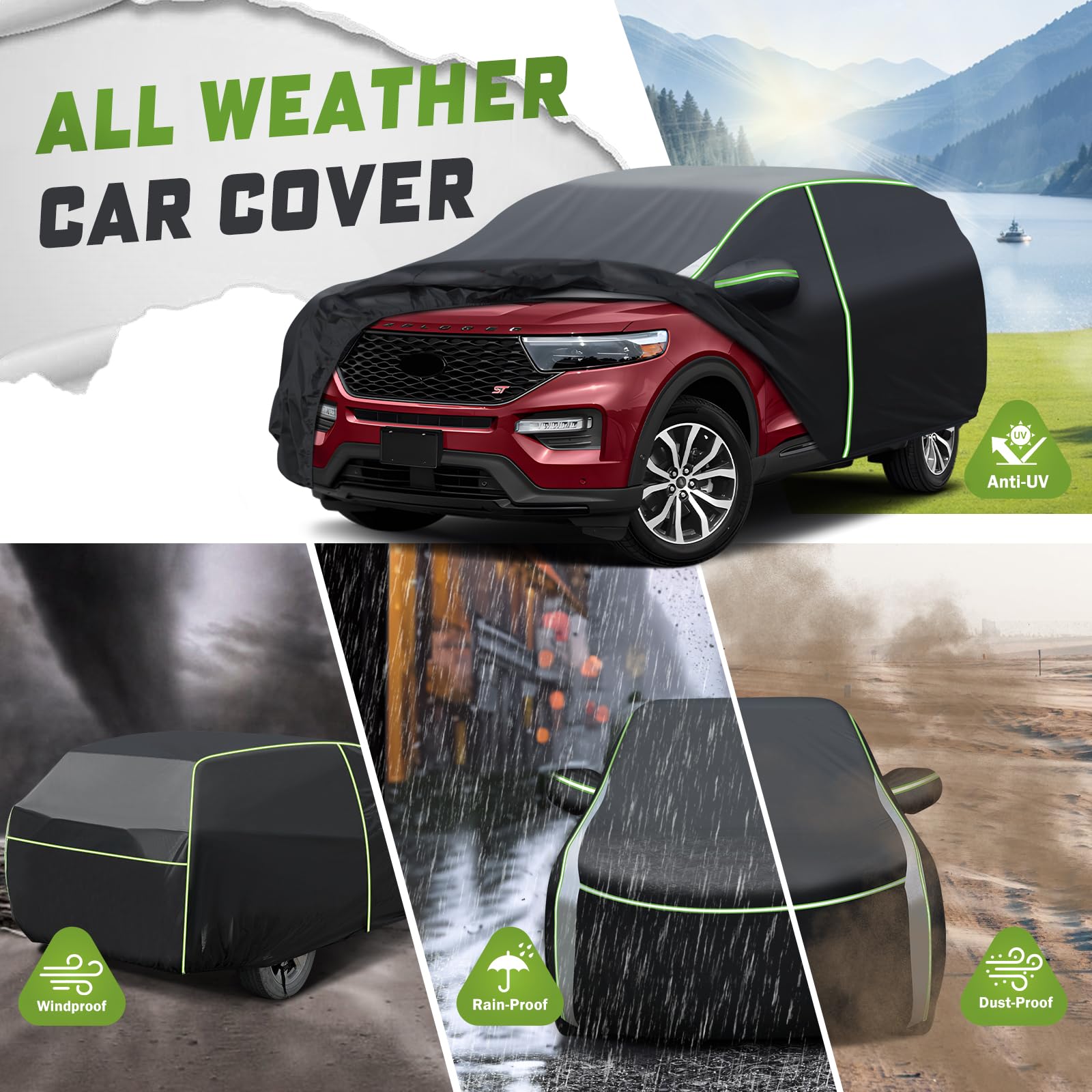Mixsuper Liner Car Cover for Ford Explorer 1995-2026 7 Layers Full Car Cover All Weather Car Covers for — view 4