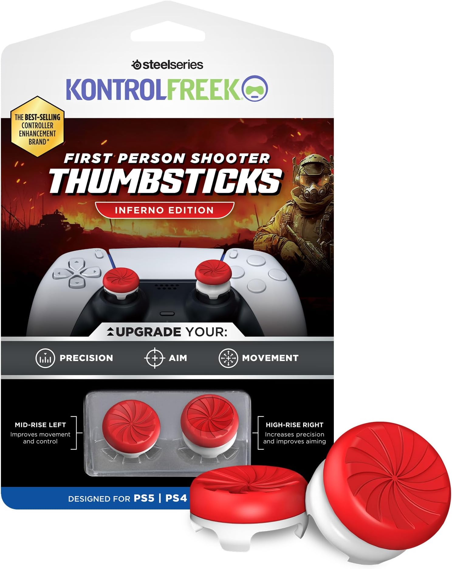 Amazon.com: KontrolFreek No-Slip Thumb Grips for PlayStation 5 (PS5 ...