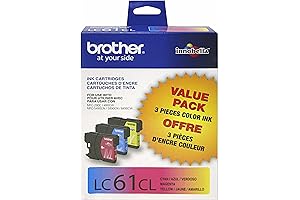 Brother LC61M Innobella Color Genuine Standard Yield Ink Cartridge Value Pack with 10% Discount
