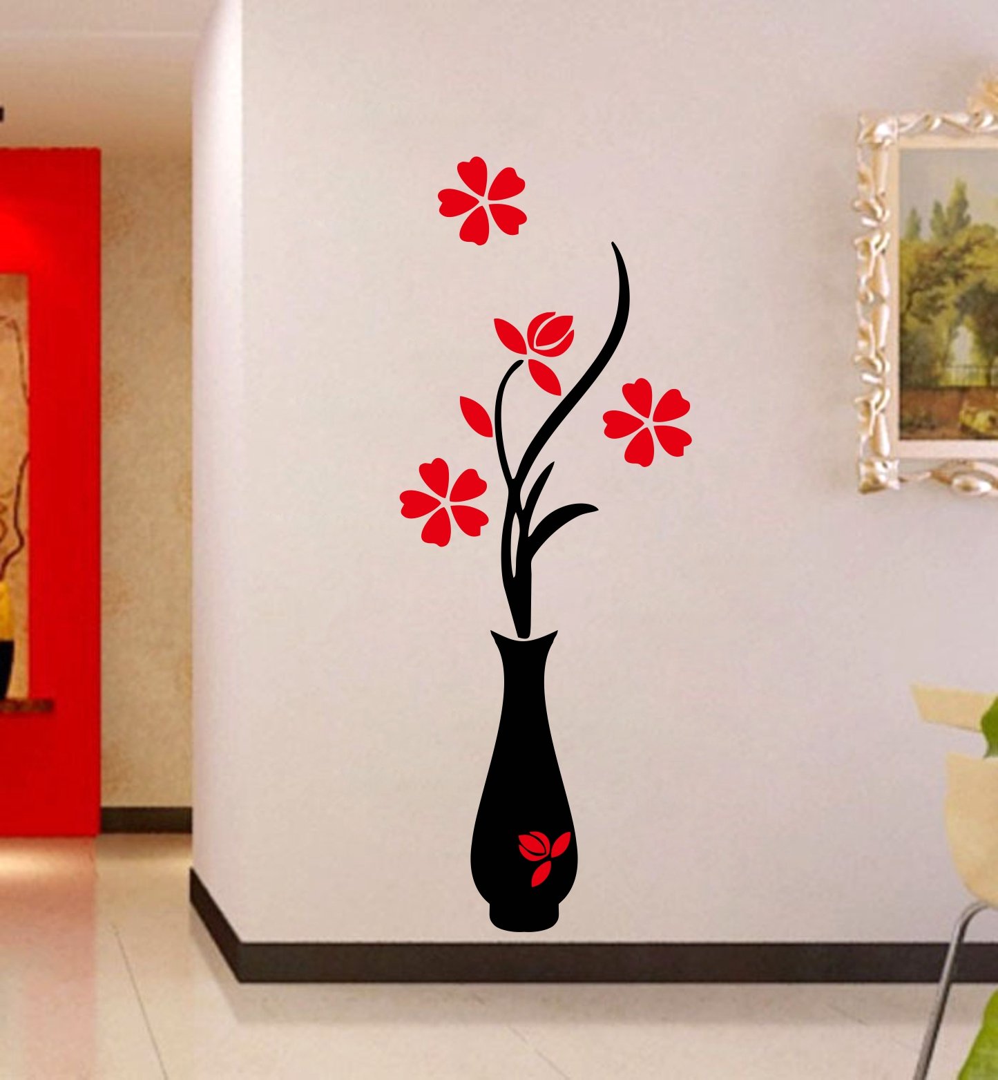 See full amazon price history chart for Decor Kafe Red Flower and Black Flower Pot Wall Sticker Standard Size - 30cm X 83cm Color - Multicolor Decor Kafe Red Flower and Black Flower Pot Wall Sticker Standard Size - 30cm X 83cm Color - Multicolor (B075729XT7) Amazon Price History, Amazon Price Tracker