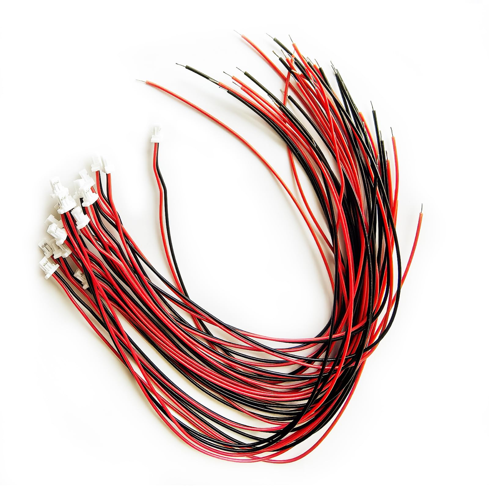 Photo 1 of 20 PCS JST SH1.0mm 2 Pin Male Plug Connector, Micro Wire Connector with 200mm Extension Cable AWG 28
