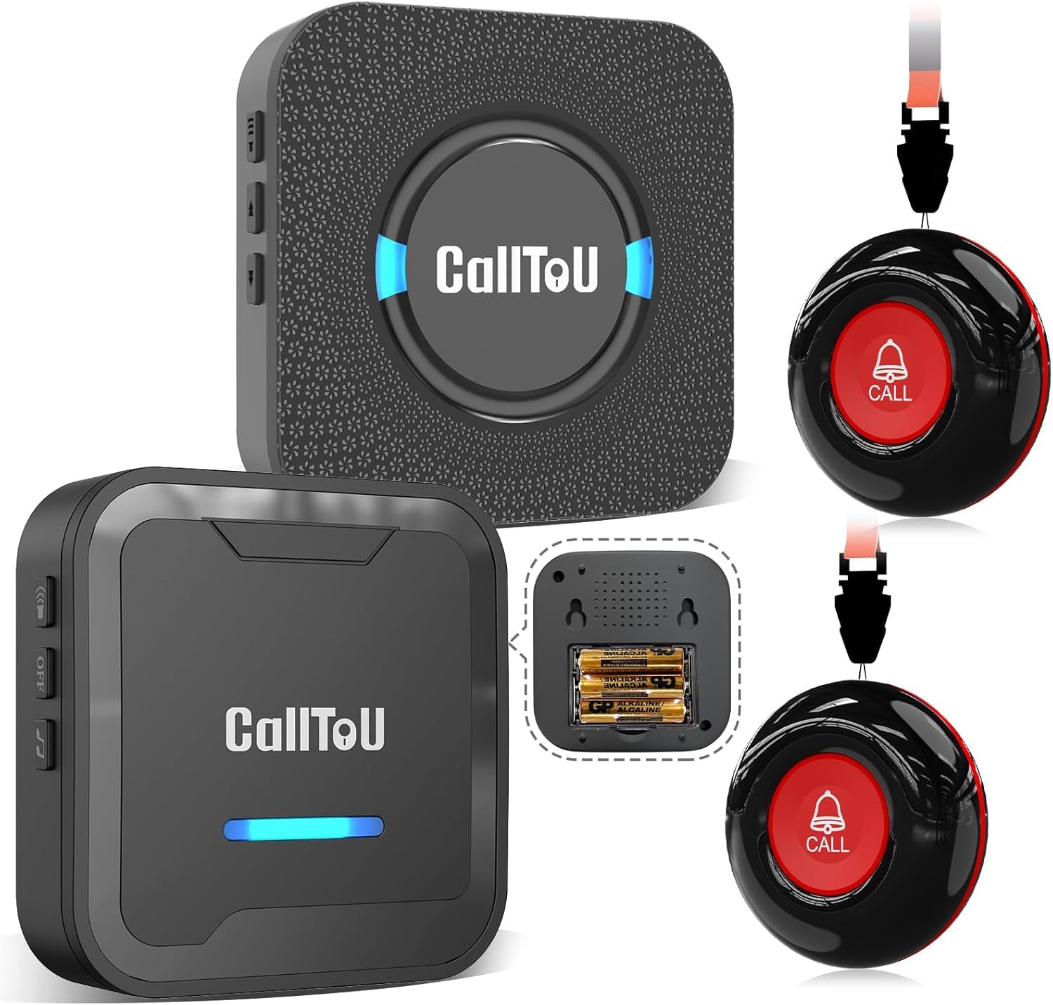 CallToU Wireless Personal Alarms for Elderly Caregiver Pager System Elderly Alarm Call Button