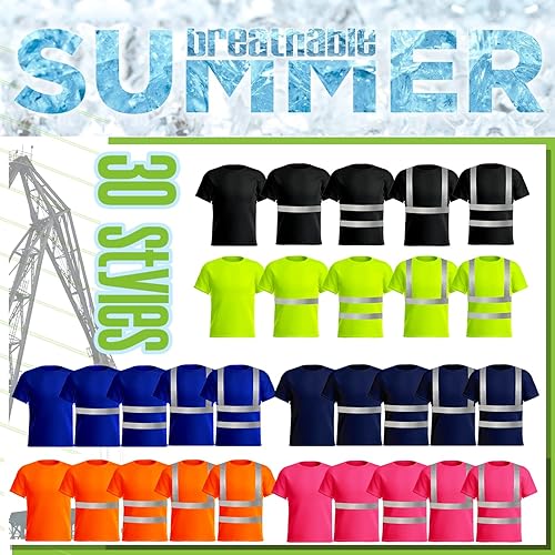 Miniatura 2 de Camisetas reflectantes de seguridad de alta visibilidad personalizan su logotipo