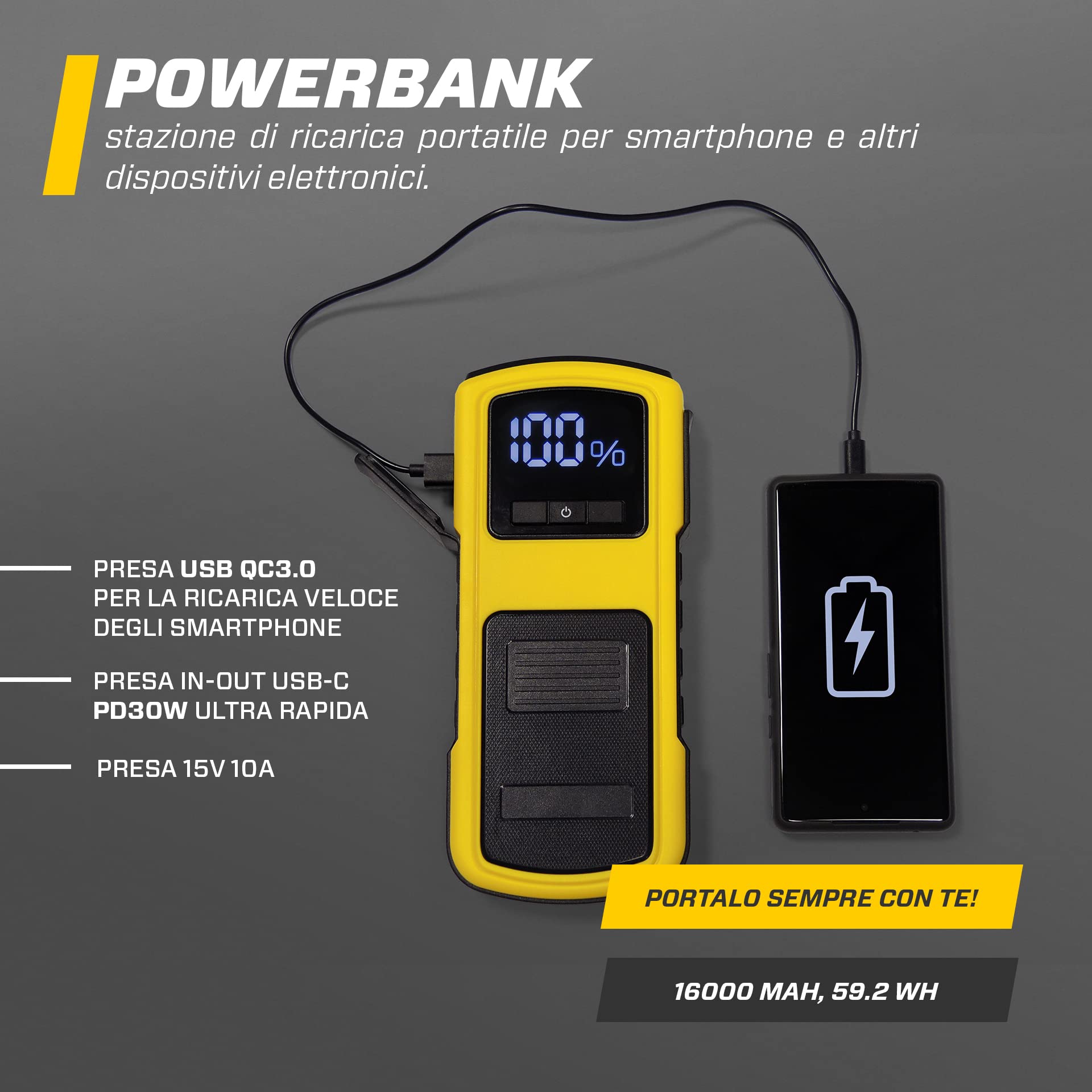 MAXTOOLS JSL360 Rozrusznik awaryjny 12 V 2100A do samochodów, terenowych, pojazdów terenowych, kamperów i pojazdów użytkowych, baterii, wyświetlacza LED i szybkiej ładowarki QC3.0