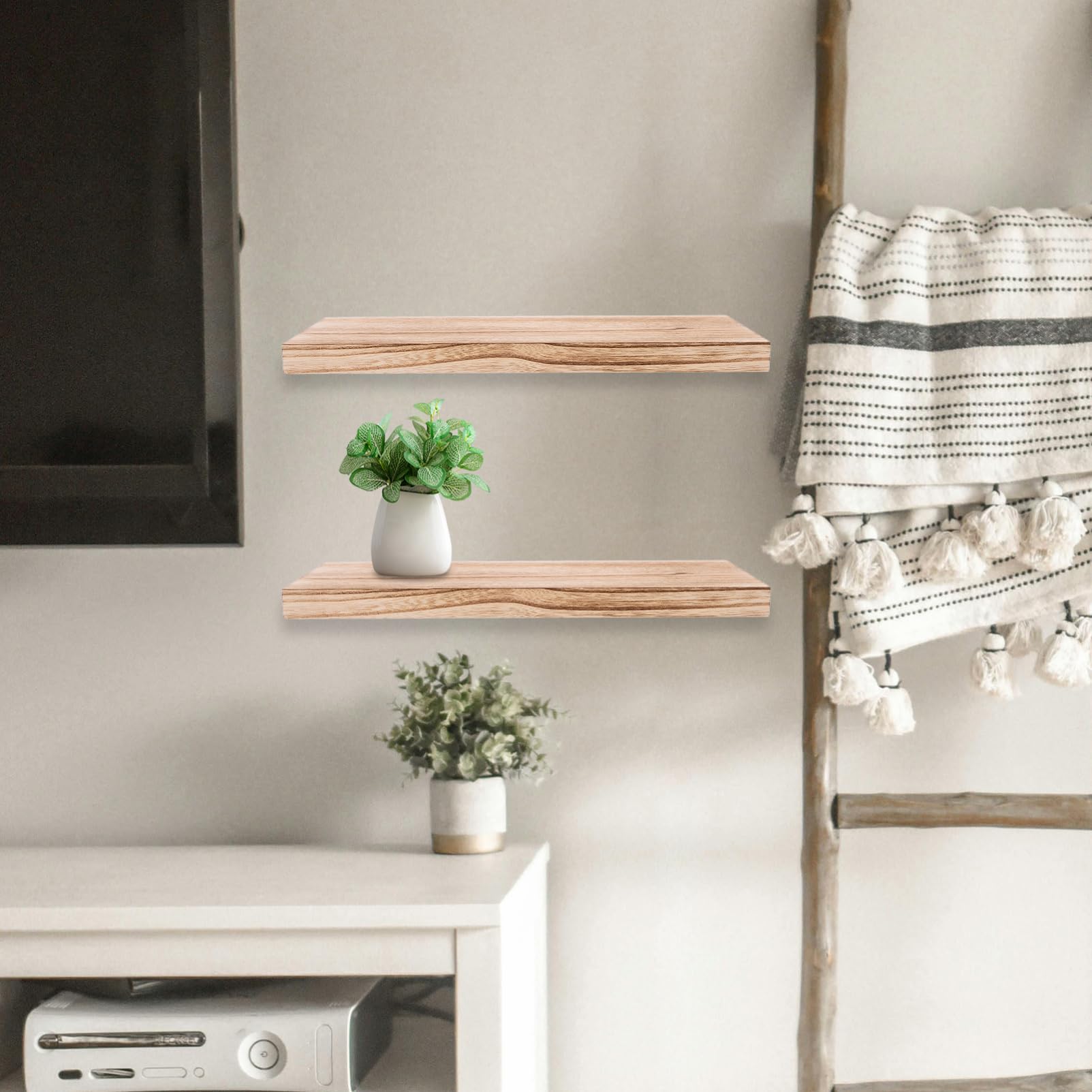 Estantes Flotantes de Madera para Pared 3 Piezas, Montaje