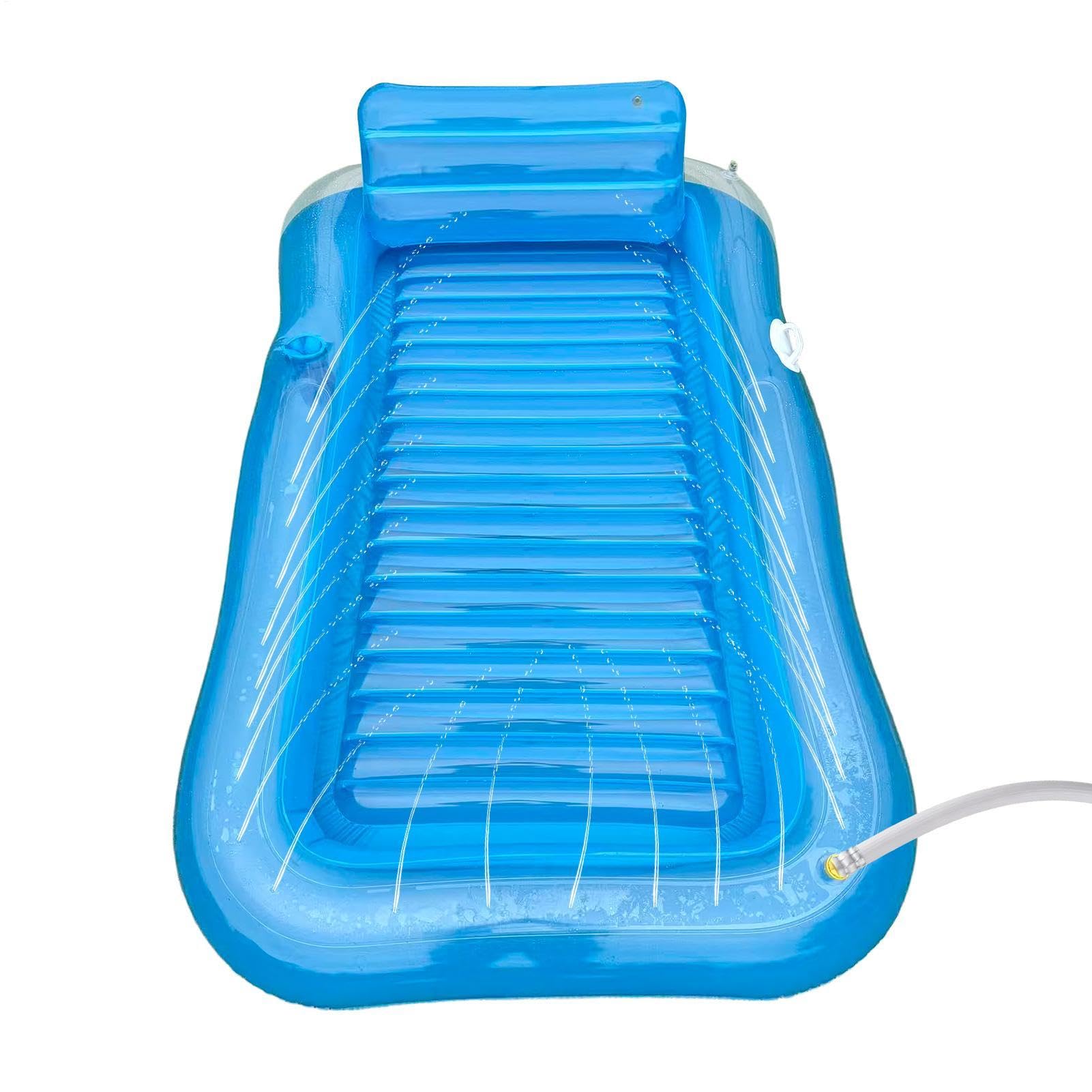 Floats for Adults | Large Floating Bed with Cup Holder | Inflatable Tanning Float Beach Party Toys | for Adults Outdoor Beach Lake Wate Lounging Tanning Floating