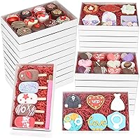 Vista 1 de 12 PACK 9.5" x 6" x 1.2" Clear Cookie Boxes with Full Window,Bakery Boxes Cakesicle Boxes Chocolate Covered Pretzel Rods Boxes Macaron Boxes for