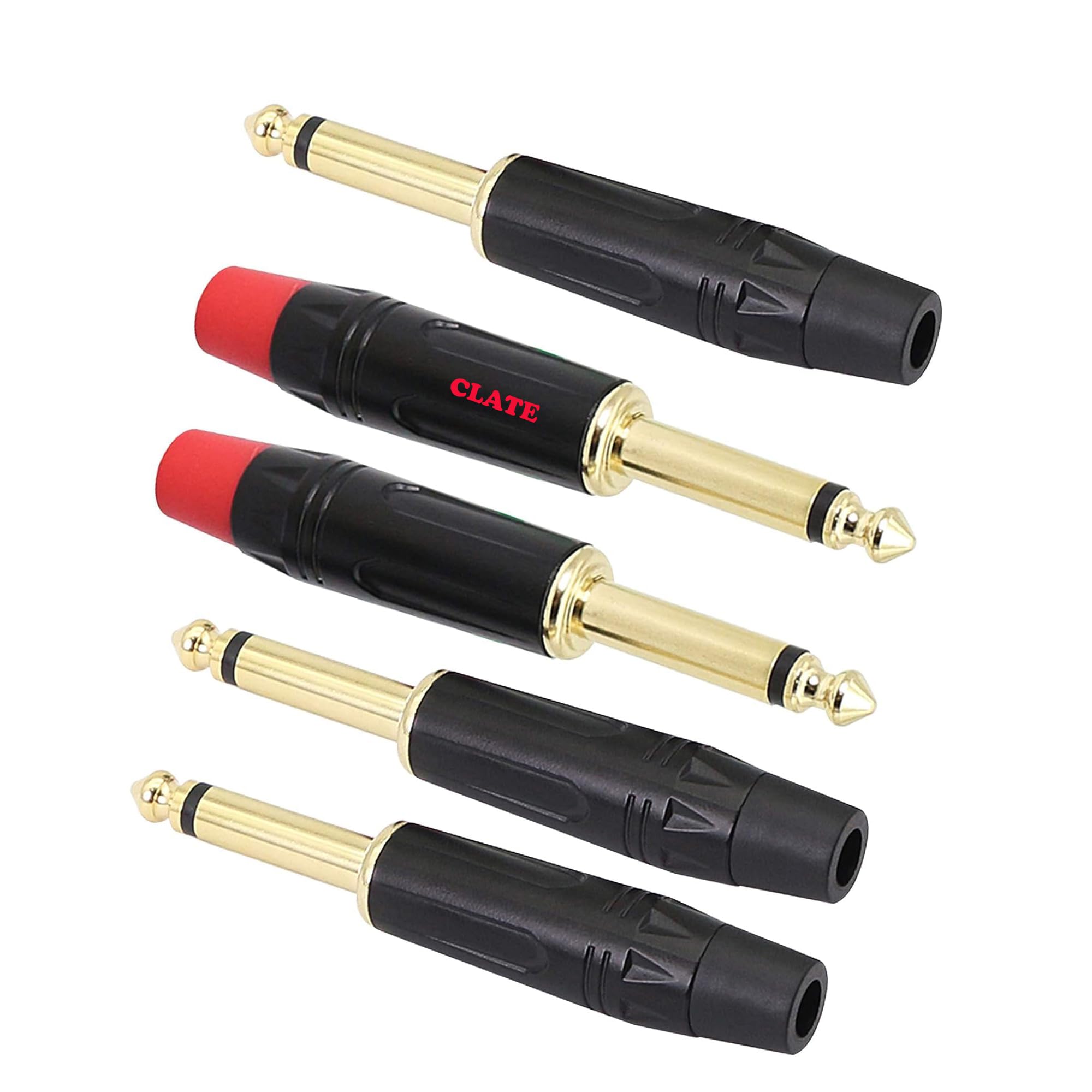 EKAAZ 6.35mm 1/4 Inch Mono Wire Connector | Male Jack Plug Adapter | Solder Connector for Audio, Guitar, and Amplifiers (Pack of 5)-image-21