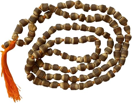 NAISHA Natural Tulsi Basil Japa Mala/Necklace Handmade Religious Japa/Meditation Mala/Seed Bead Natural Seed, Prayer Beads, Wrist Mala Wrap...