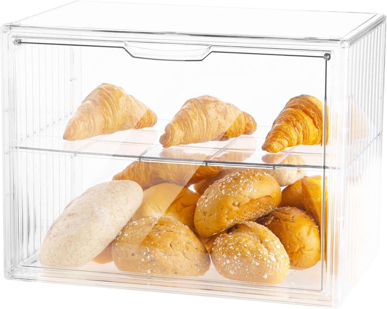 GRYUNS 1PC Large Clear Bread Box for Countertop,Acrylic