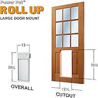 Vista 3 de Puerta enrollable automática Power Pet de la marca High Tech Pet - Panel motorizado enrollable para mascotas, control manual y de aplicación WiFi