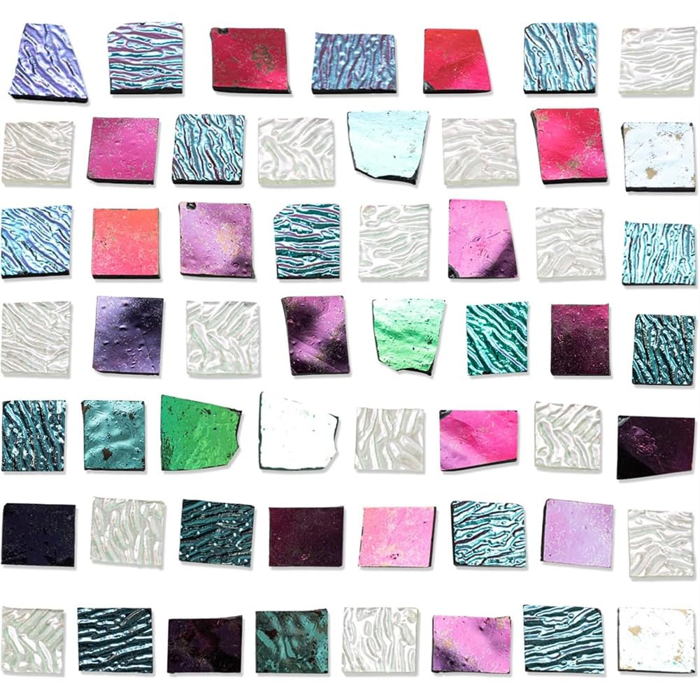 Fusible Dichroic Glasreste Assortiert 4 für Mikrowelle für Fusing-Ofen, Irisierende Effekte Materialien für Schmuckherstellung