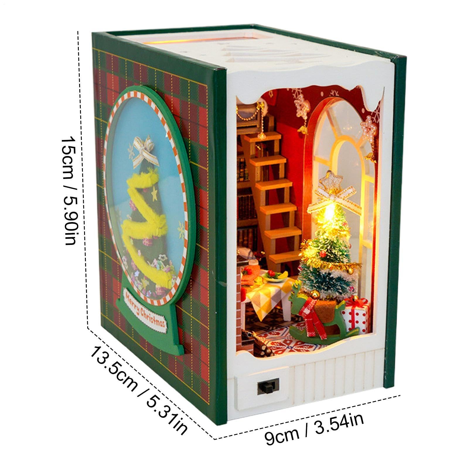 Kit per casa delle bambole in miniatura, decorazione artistica per la casa | Casa di Natale a LED, per compleanno, soggiorno, camera da letto, tavolo, scrivania, cucina, ufficio, bambini