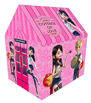 ARHA IINTERNATIONAL Jumbo Size Extremely Light Weight , Water Proof Cottage of Love Kids Play Tent House for 3-10 Year Old Girls and Boys