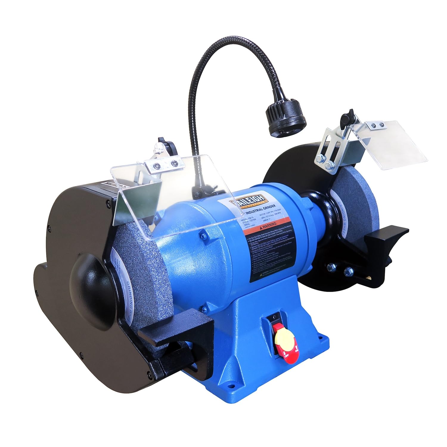 Baileigh 10-Inch Industrial Bench Grinder, 1800 RPM, 1-1/2 HP, 115/230V 1Ph (Model IGB-10)