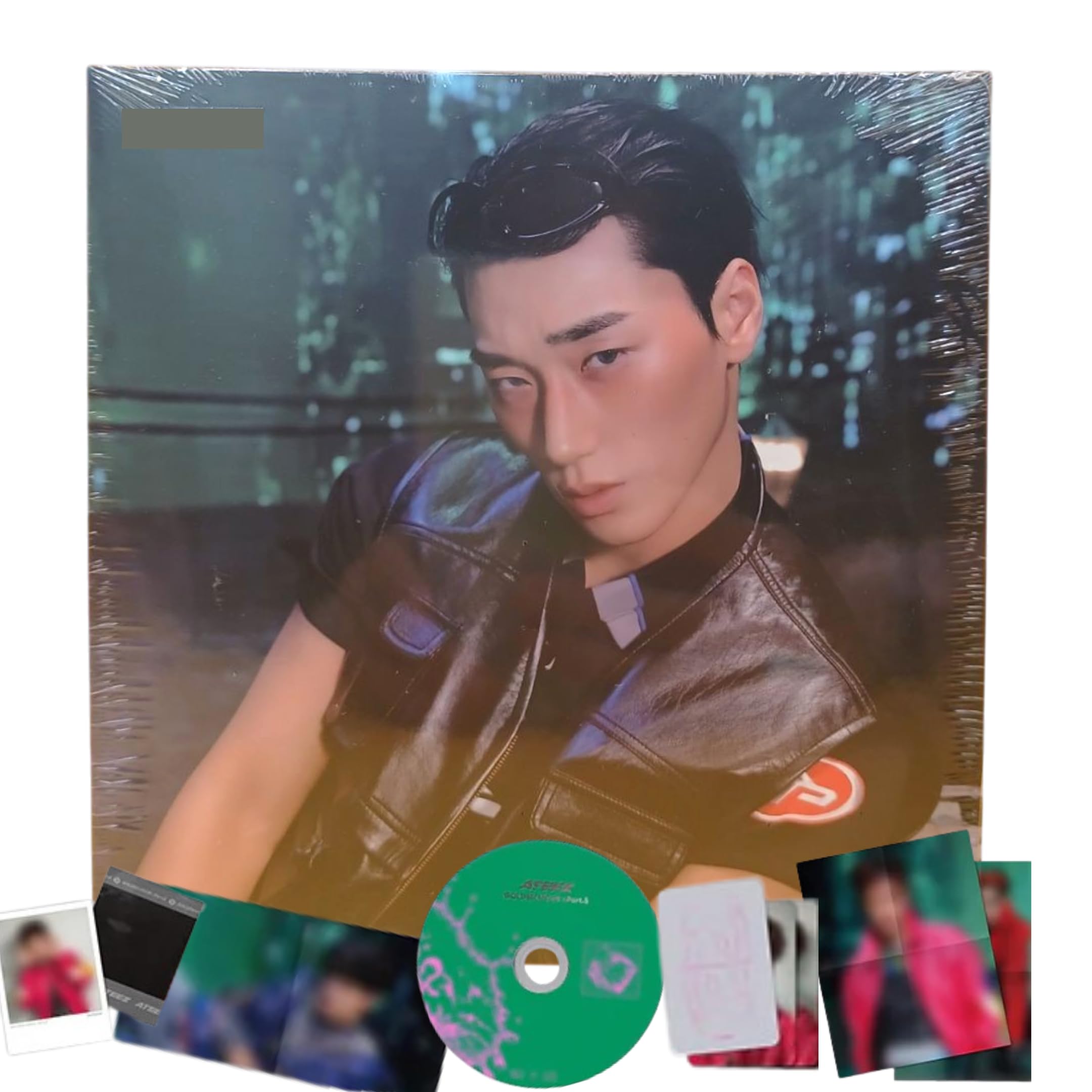 ATEEZ GOLDEN HOUR Part.5 Album Digipack [SAN Ver.] Cover + CD + Photocard + Booklet + Folded Poster + Instant Photo (Bad)
