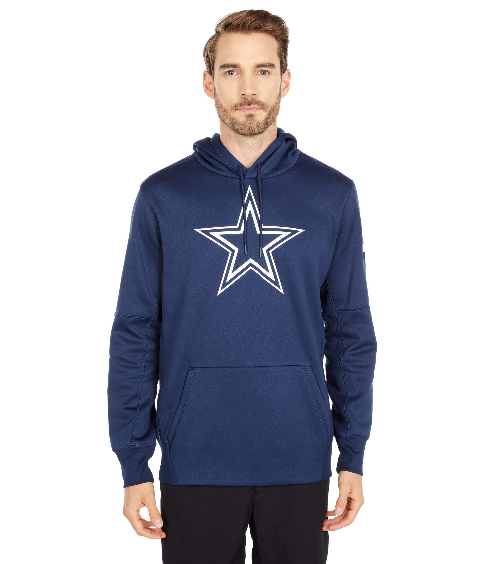 Dallas CowboysMen's Nike Prime Logo Therma Pullover Hoodie