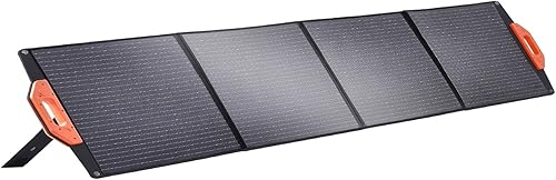 Miniatura 9 de VEVOR Panel solar monocristalino portátil, cargador solar monocristalino plegable de 200 W, panel solar de 23% de eficiencia con salida MC4,