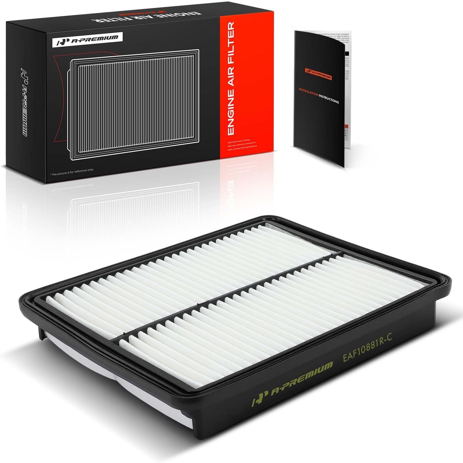 A-Premium Engine Air Filter Compatible with Hyundai & Kia Models | for Hyundai Santa Fe 2010-2012, Sonata 2011-2014 & Kia Optima 2013-2015, Sorento 2011-2013, Azera 2012-2017