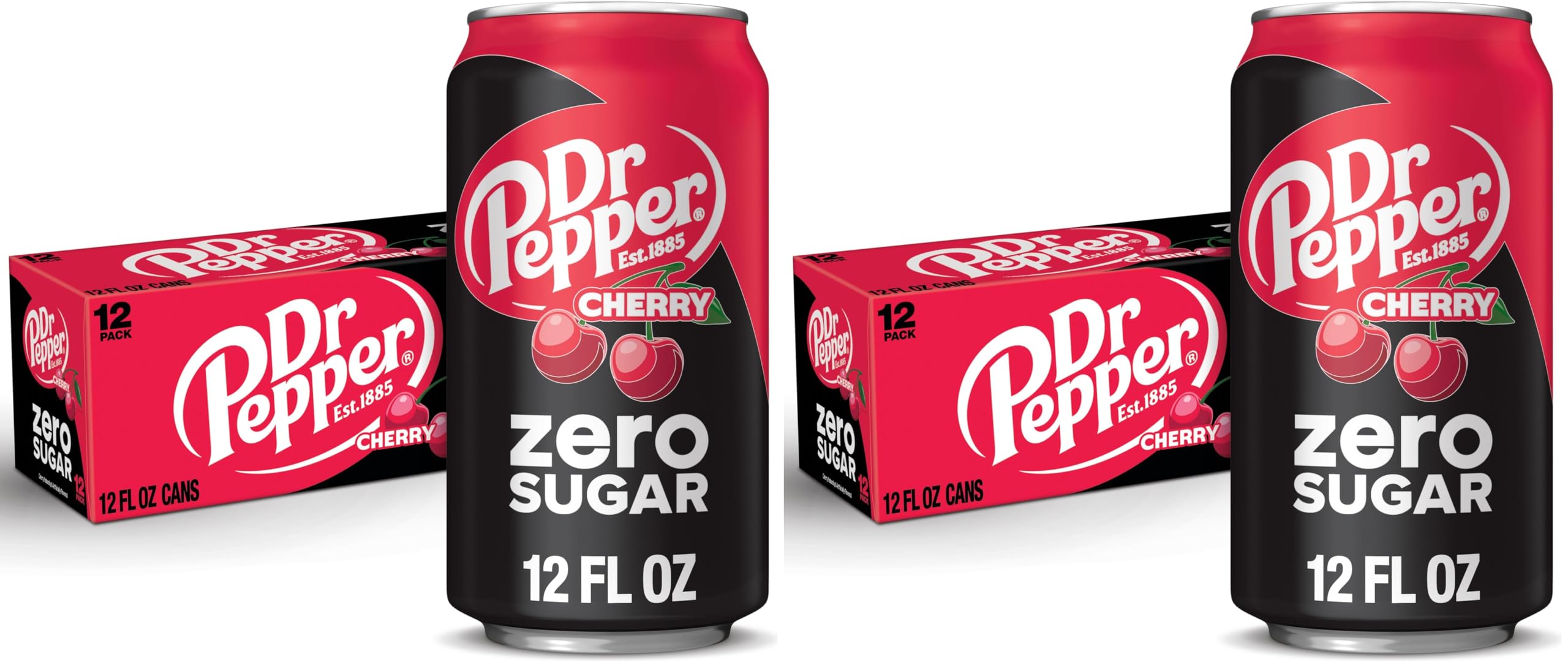 Amazon.com : Dr Pepper Cherry Zero Sugar Soda, 12 fl. oz. Cans, 12