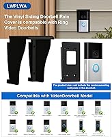 Vista 2 de Cubierta de vinilo para timbre de puerta de timbre de video timbre, cubierta resistente a la intemperie, cubierta antideslumbrante para timbres