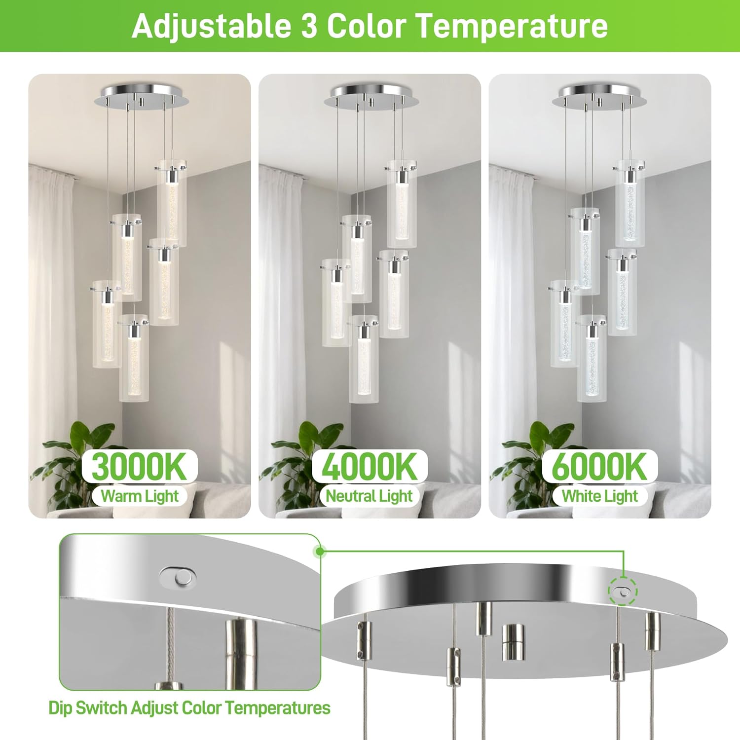 Adjustable 3 Color Temperature