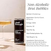 Vista 4 de Just Enough Wines The NA Set Paquete variado de vino sin alcohol, 6 latas (Brut Bubbles y Pinot Noir) Central Coast California, bajo en calorías