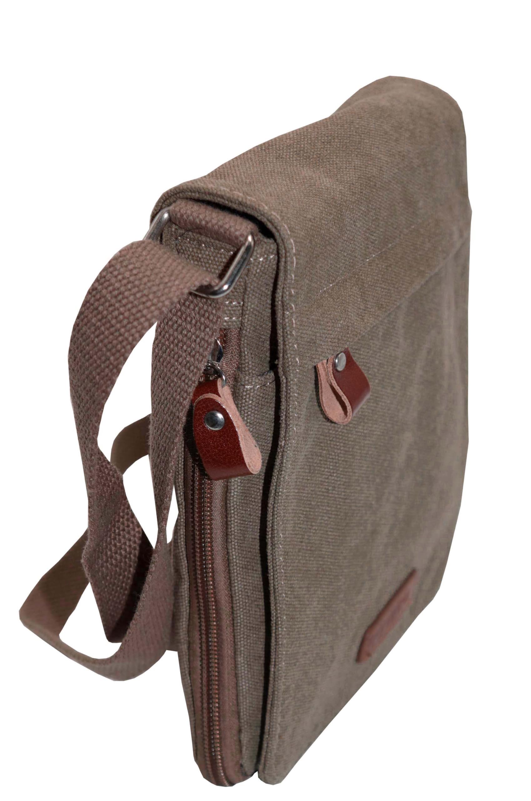 Petit sac bandoulière unisexe KATANA en toile garni cuir réf 6506 (6 coul.disp.)