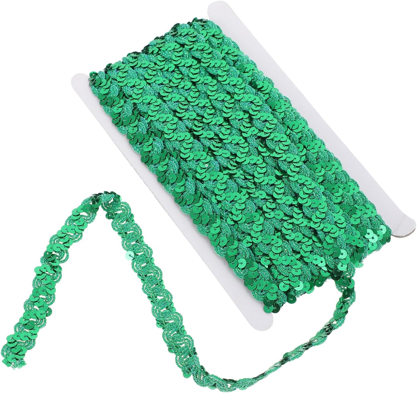 SHINEOFI Wide Sequin Trim Ribbon Decorative Sewing Trim for Garment Accessories Braided Sequin Braid for DIY Clothing Crafts and Party Decoration Random Color