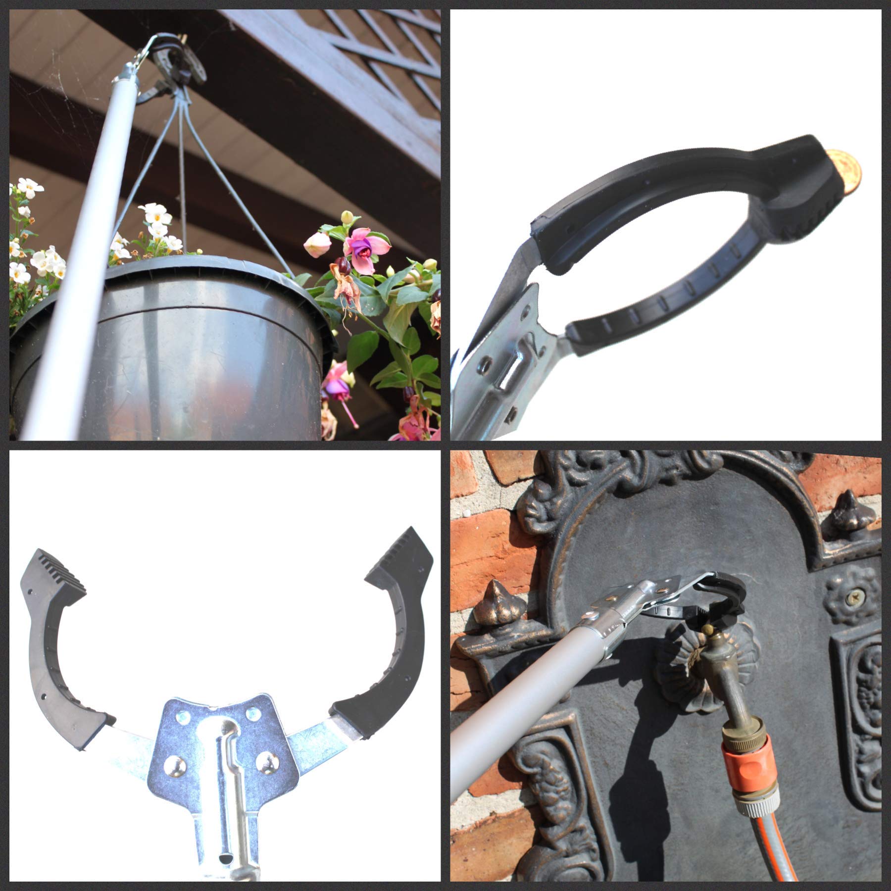 FenWi Multifunktions-Greifer I Müllzange I stabile und hochwertige Greifhilfe aus Aluminium als Greifzange I Greifarm für Haus Hof Garten Alltag I Gegenstände auf Distanz greifen