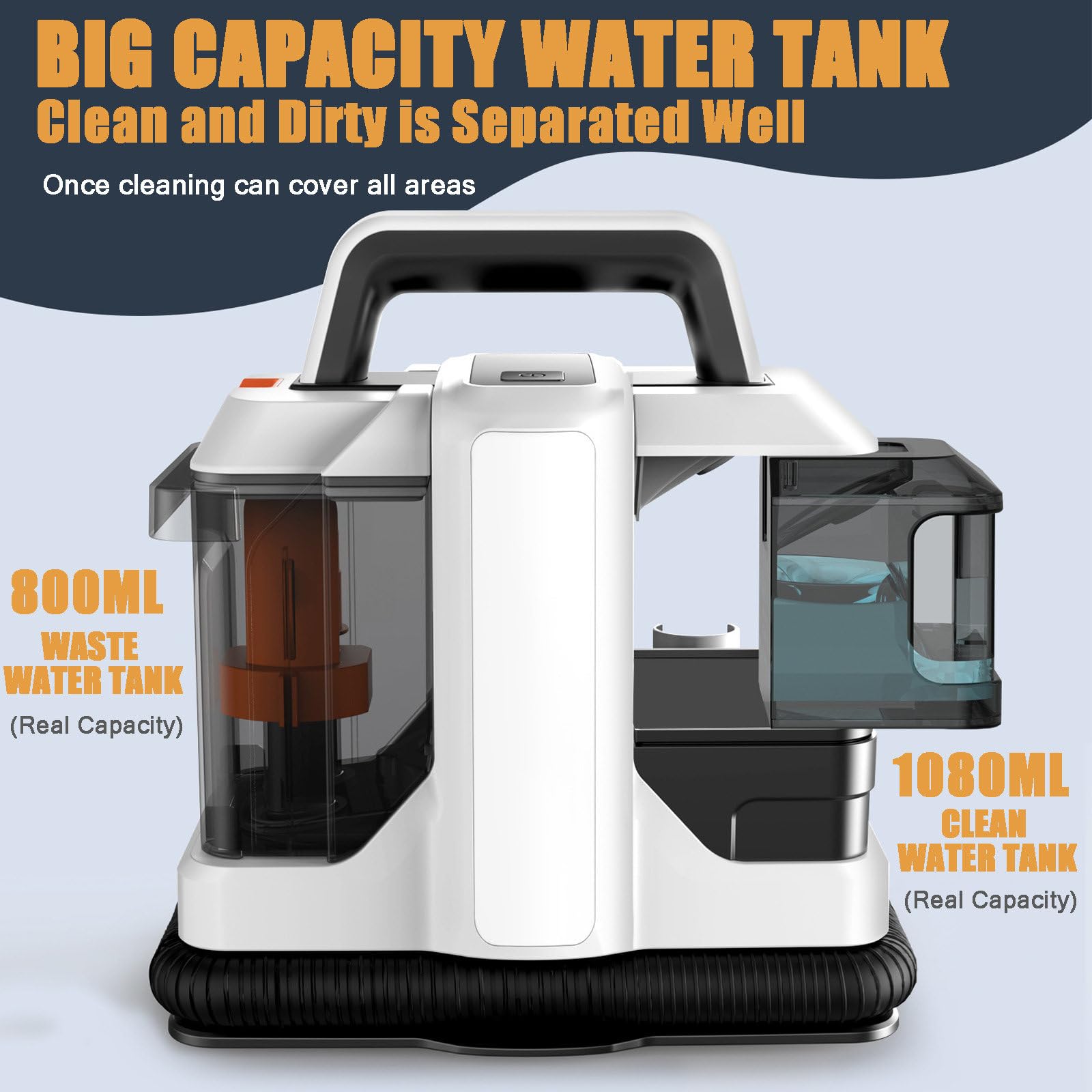 ポータブルカーペットクリーナー 15Kpa 強力吸引力 スポットクリーナーマシン Amazon | ハンディクリーナー 多機能 【2種吸引モード＆ダスト