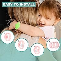 Vista 3 de Pulsera impermeable para Airtag para niños (paquete de 2) - Pulsera de silicona suave para niños, funda completa compatible con Apple Airtag