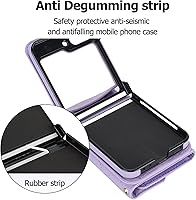 Vista 4 de LBYZCAE - Funda tipo cartera para Samsung Galaxy Z Flip 5, funda tipo cartera para Samsung Galaxy Z Flip 5 Leater con bloqueo RFID, ranuras