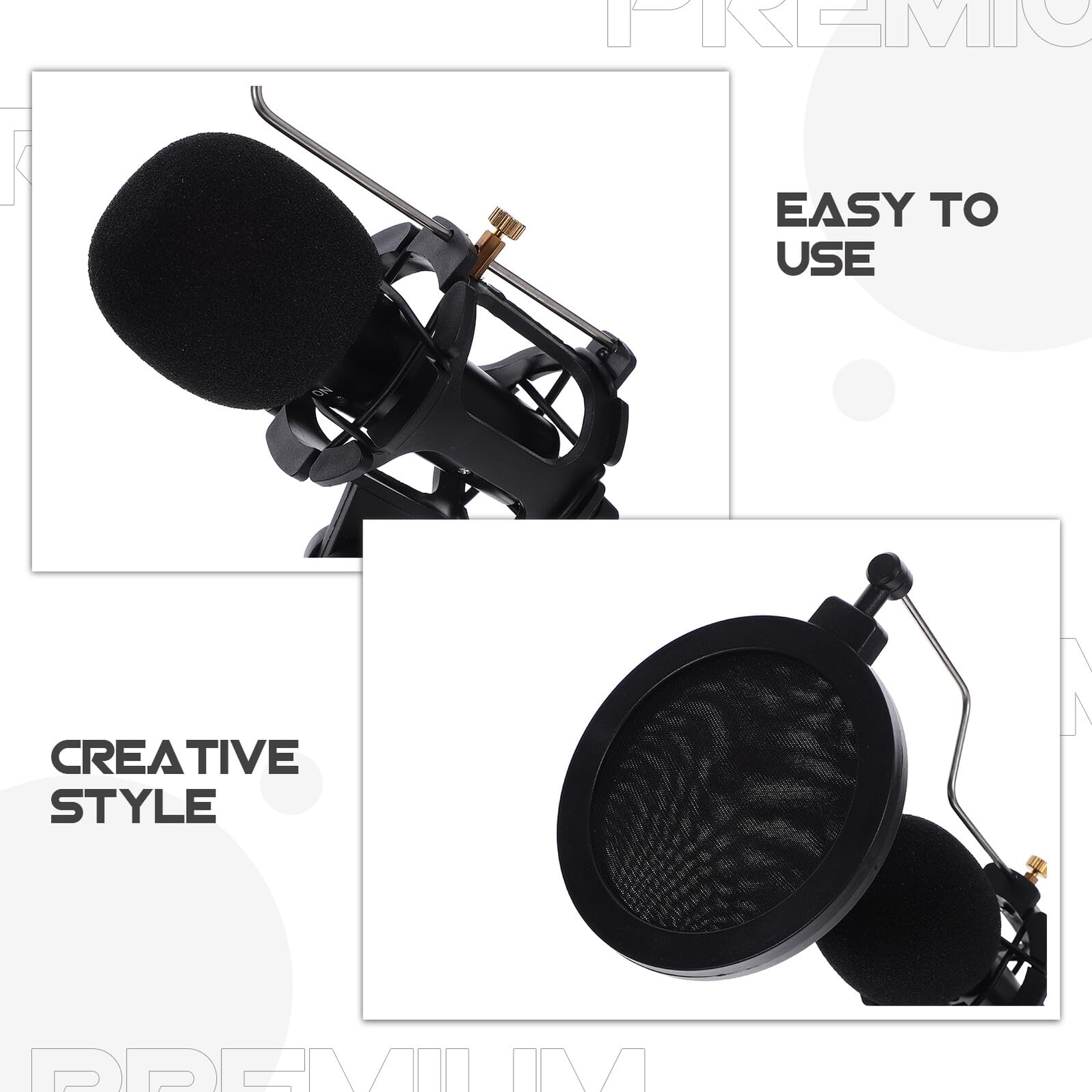 Micrófono para PC Conector 3.5mm Condensador para Ordenador Portátil y Sobremesa Adecuado para Grabación, Podcast y Streaming de Juegos