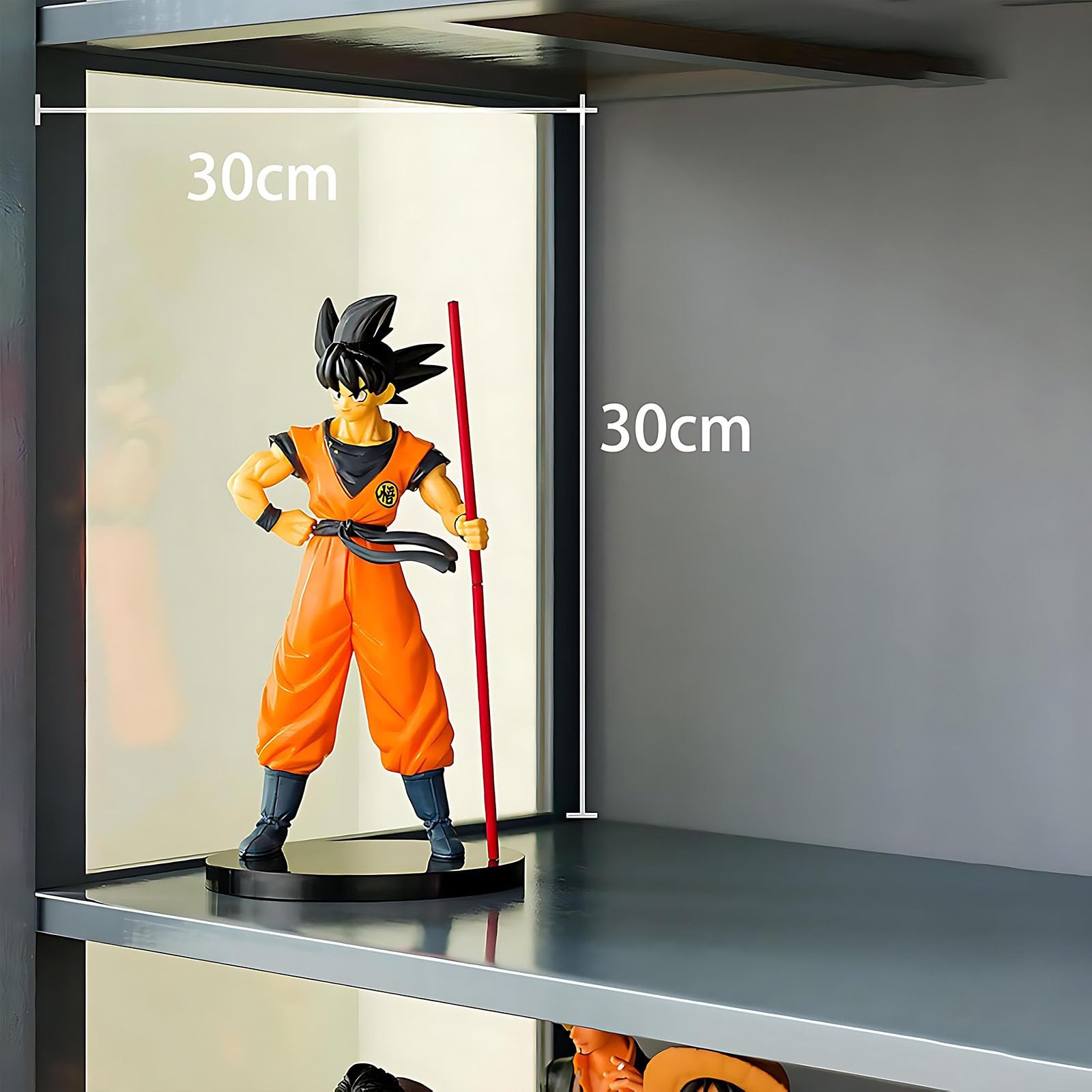 5 piani vetro acrilico porta espositore, espositore collezione, porta giocattoli, libreria camera da letto per bambini (Doppia porta grigia)