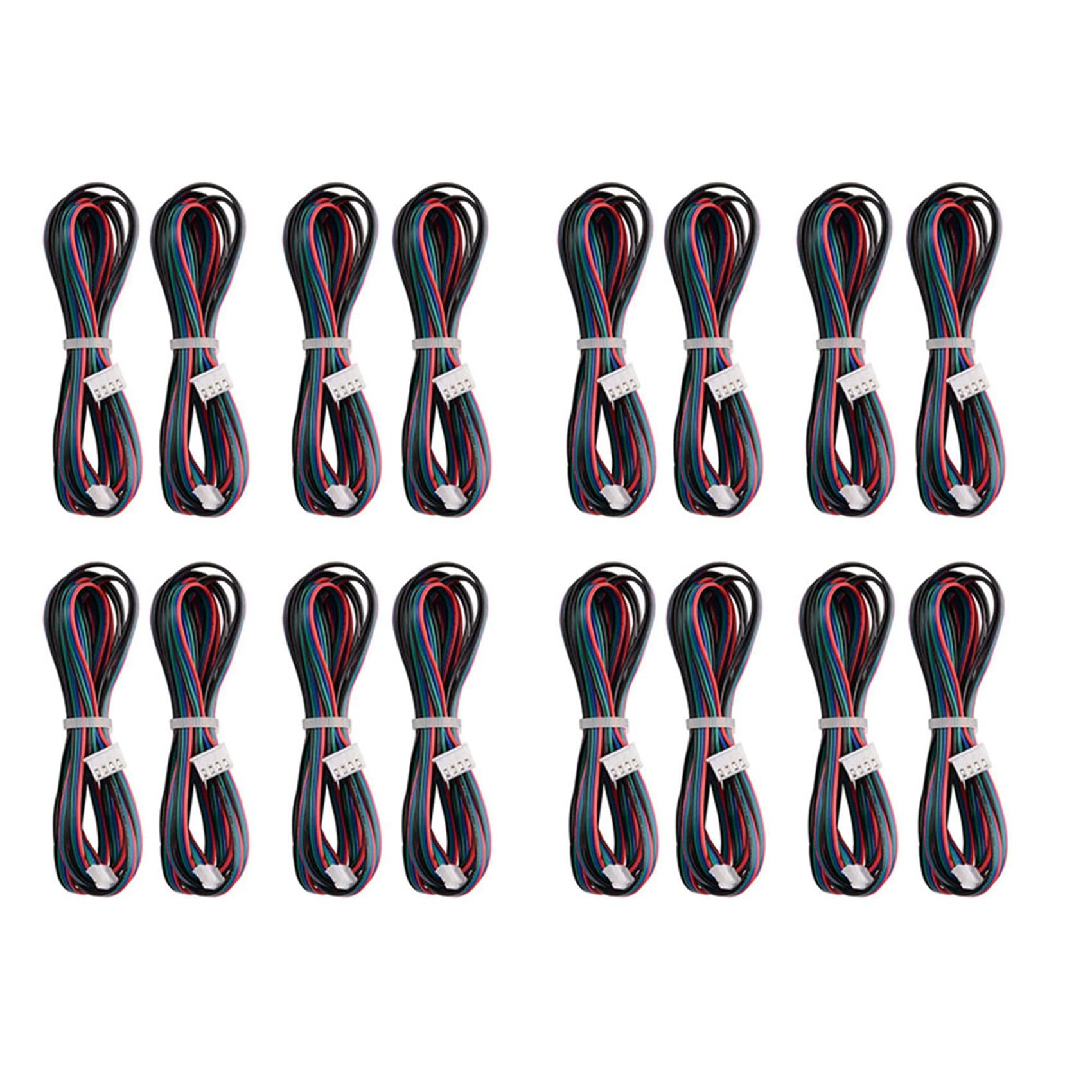 Jnchdghwa Women's As Shown In Color 16Pcs 2M Motor Connector Cables Xh2.54 4Pin To Xh2.0 6Pin White Terminal Paralled Motor Wires For 3D Printer Stepper
