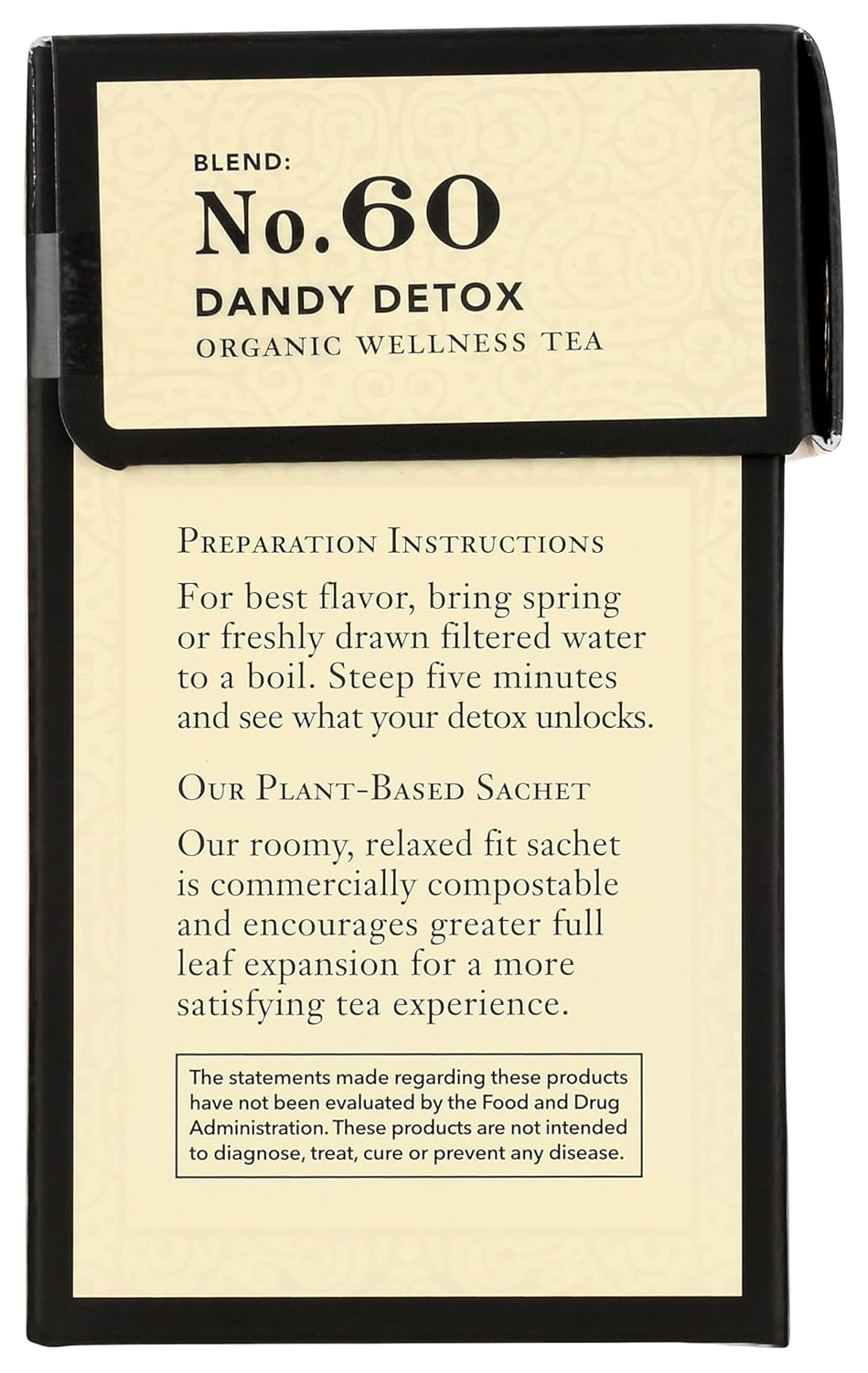 Smith Teamaker | Dandy Detox – Dandelion Root, Spicy Krishna Tulsi, Ginger & Honeybush | Caffeine-Free, Herbal, Certified Organic, Vibrant Wellness Tea (15 Sachets, 1.32oz each)