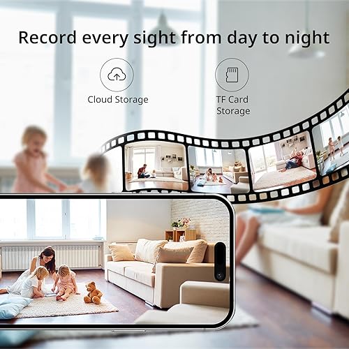 Miniatura 4 de BoyKeep Cámara interior 2K con tarjeta SD de 64 GB, cámaras de 5G2.4 GHz para seguridad del hogar, cámara para mascotas interior con aplicación de