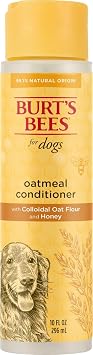 Burts Bees for Pets Oatmeal Dog Conditioner, Fragrance-Free, 10 Fl Oz | Colloidal oat flour and honey moisturize and soften dry coats, pH-balanced, 95% natural origin