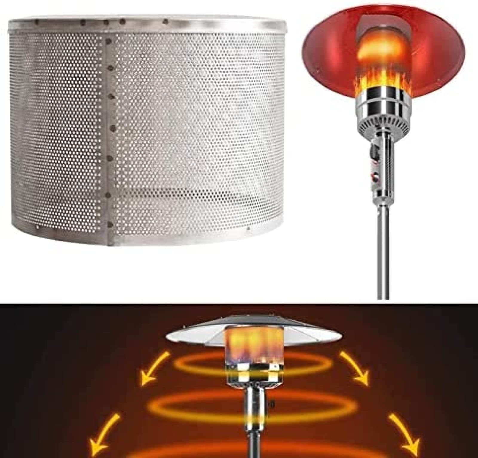 Patio Heater Burning Net Cover,Umbrella-Shaped Gas Stove Heater 304  Stainless Steel Net, Burner Burning Protection Top Net, Radiating Reflective  Umbrella Cover,6.1in Diameter,superiorquality6 : Amazon.ca: Home