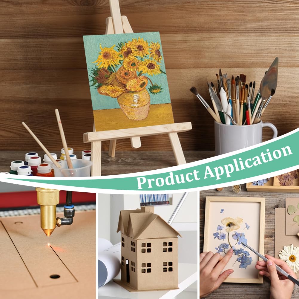BENECREAT Paquete de 30 placas de madera de densidad media para manualidades, 250 x 200 mm, tablero de madera sin tratar, 2 mm de grosor, tablero de fibra de densidad media para proyectos de pintura y