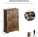 Armoire à chaussures, Armoire de rangement pour entrée avec 2 Tiroirs à bascule, Cabinet de l'organisateur de chaussures de ferme étroite, Cabinet du sac à chaussures mince, 23.6in Marron rustique