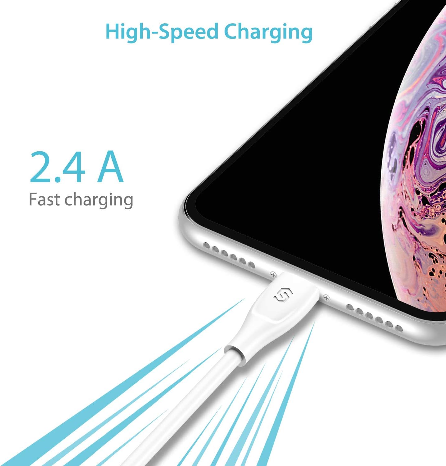 Syncwire iPhone Charger Cable [3.3ft] - Ultra-Durable [Apple MFI Certified] iPhone Charging Cord with 30000 Bend Lifespan for Apple iPhone Xs Max/XS/XR/X, 8 7 6 6S 6 Plus, iPad, iPod - White
