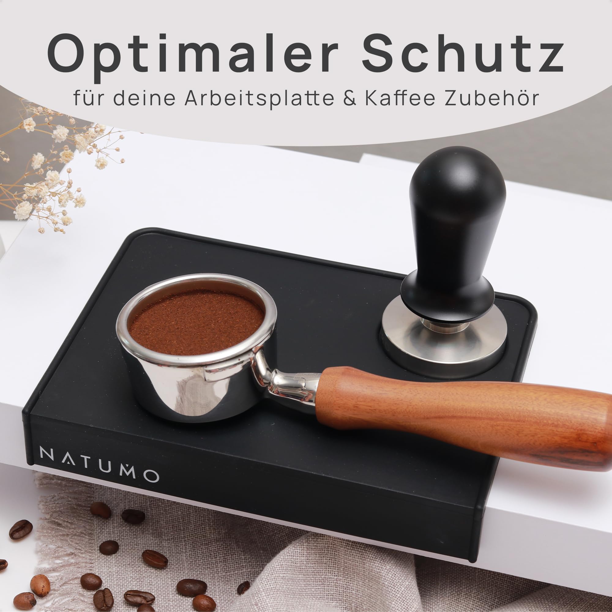 Tappetino Per Tamper Caffè - Silicone Antiscivolo 21x14.5 Cm, Per Pigiatura Espresso