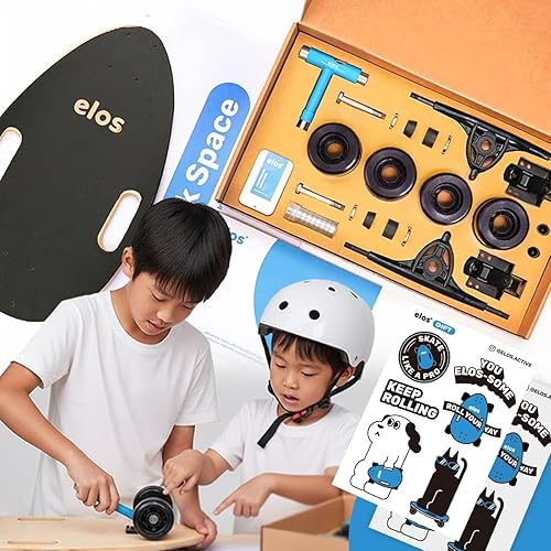 Vista 54 de Elos Mini Longboard Cruiser Skateboards - Tabla de madera ligera, portátil y duradera para principiantes y jinetes experimentados