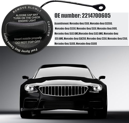 Miniatura 5 de GWD Tapa de combustible de repuesto 2214700605 compatible con Mercedes Benz B C E CL CLA CLK CLS G GL S SLK Series y la mayoría de vehículos