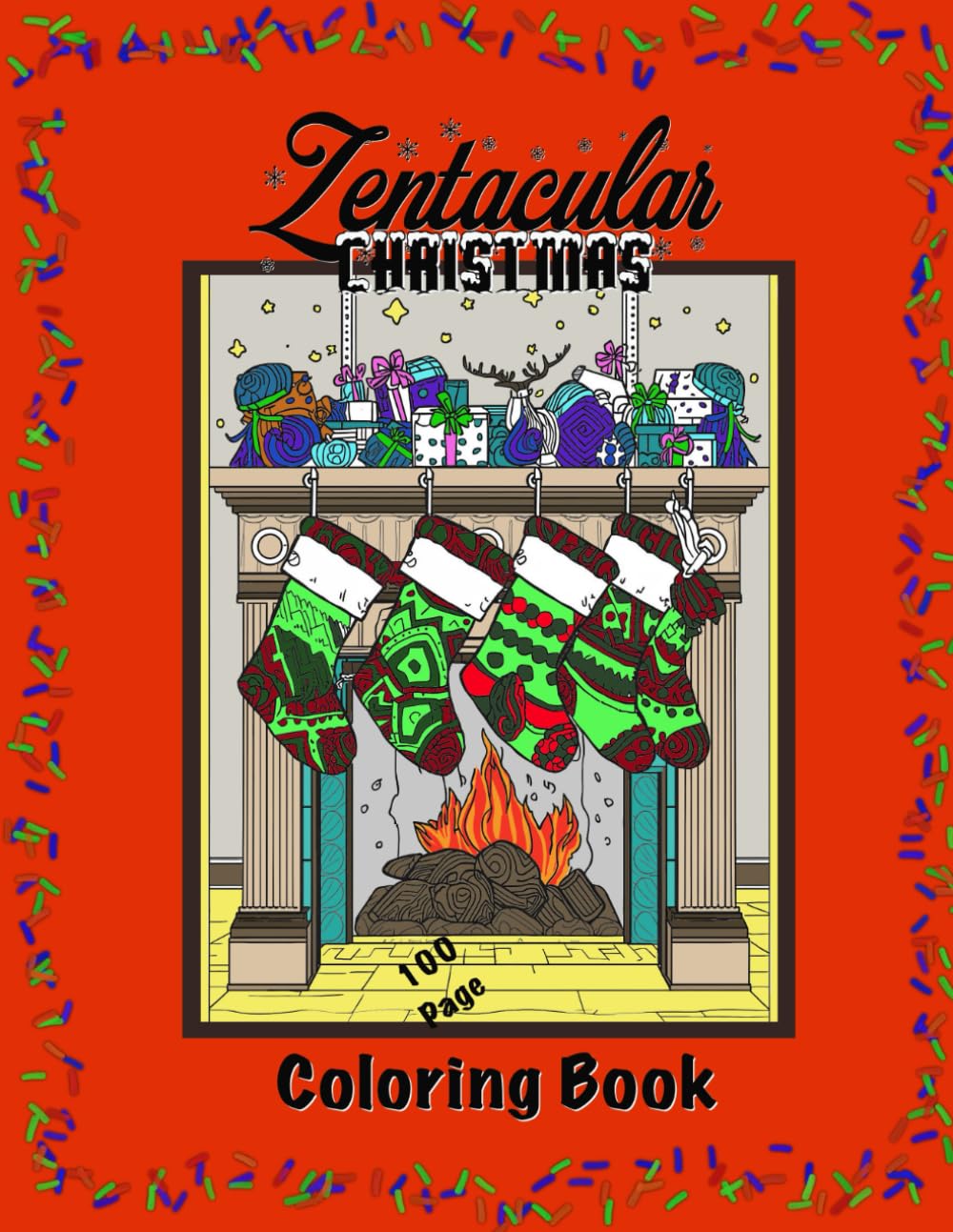 Zentacular Christmas Coloring Book: 50 Intricate Holiday Mandalas and Festive Patterns for Stress Relief and Relaxation: Large 8.5 x 11 Format with Blank Back Pages to Prevent Bleed-Through